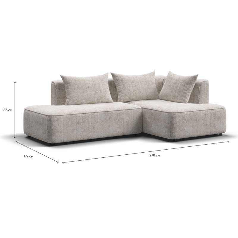 კუთხის დივანი Vila Verde Quartz 270x172x86 სმ - Image 5
