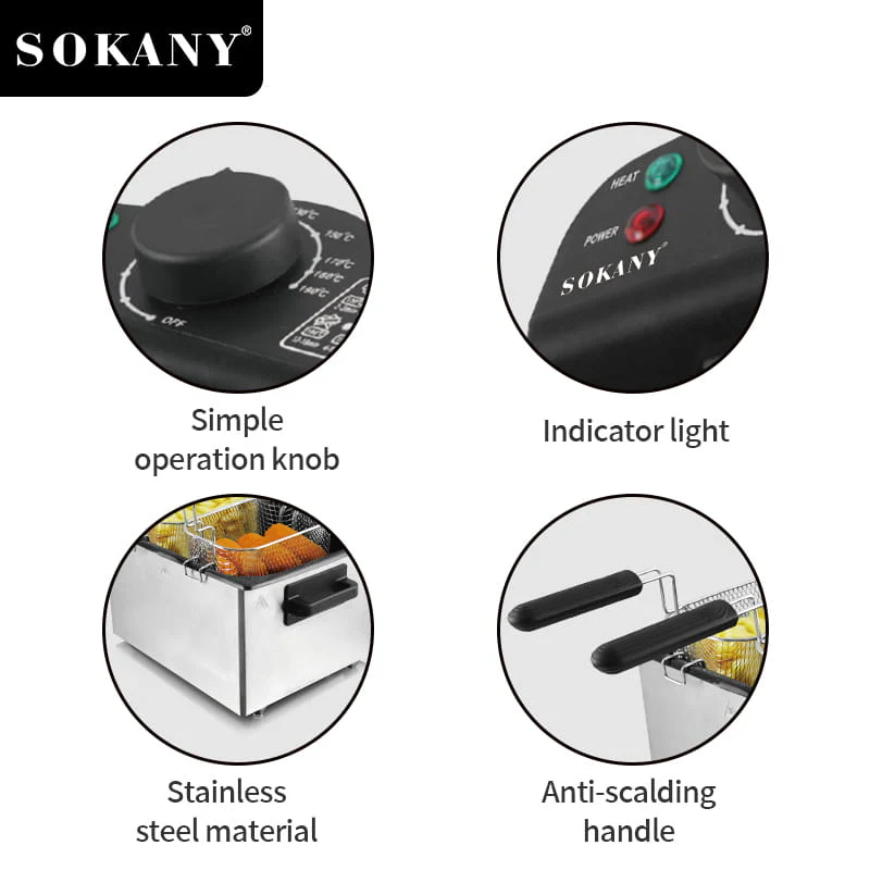 ფრის აპარატი 5 ლ SOKANY SK-801 - Image 3