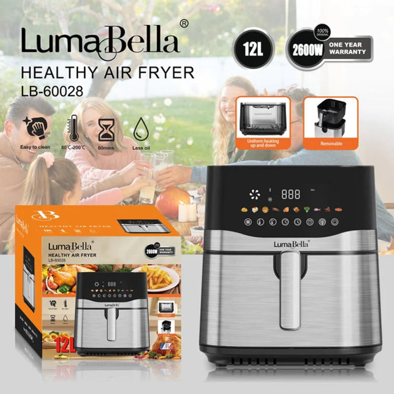 აეროგრილი 12ლ ზედა+ქვედა წვით LumaBella LB-60028