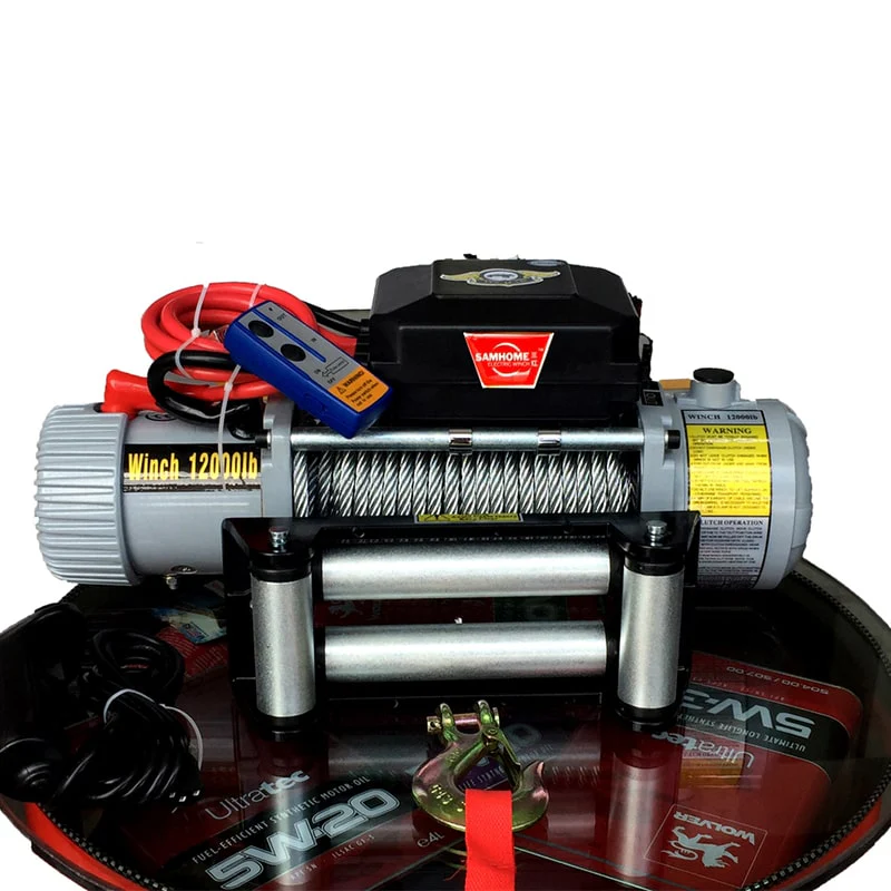 ჯალამბარი 12V  5443 კგ Winch SAMHOME SH12000LB