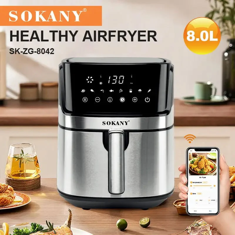 აეროგრილი 8ლ Sokany SK-ZG-8042 - Image 2