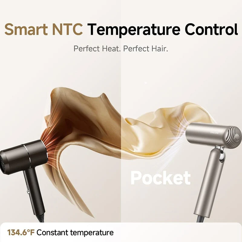 თმის ფენი Dreame Pocket Titanium Gold AHD51 - Image 5