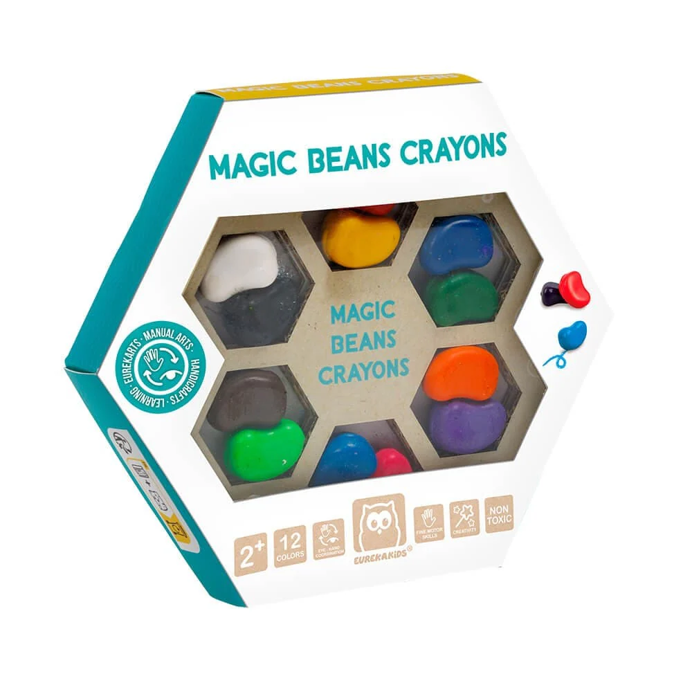 საბავშვო 12 ფერიანი ფანქრები EurekaKids Bean Crayon 12 R4035 - Image 2