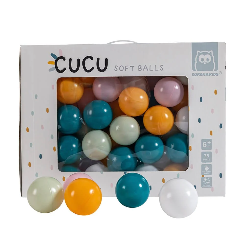 სათამაშო 75 ცალიანი ბურთების ნაკრები EurekaKids CUCU Small Balls R0045
