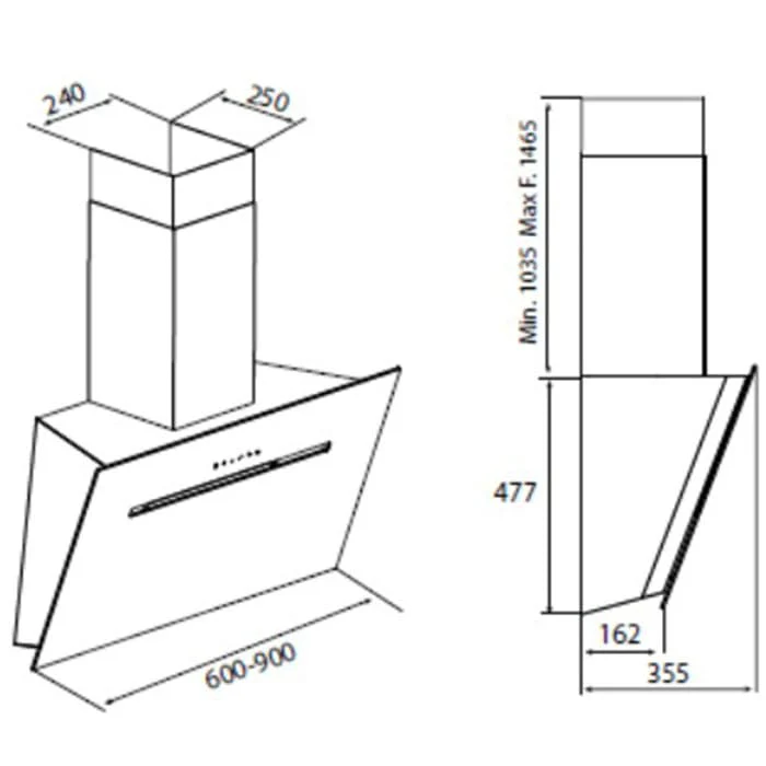 გამწოვი AIRFORCE Foehn No Drop Hood 60cm CCF6001 - Image 5