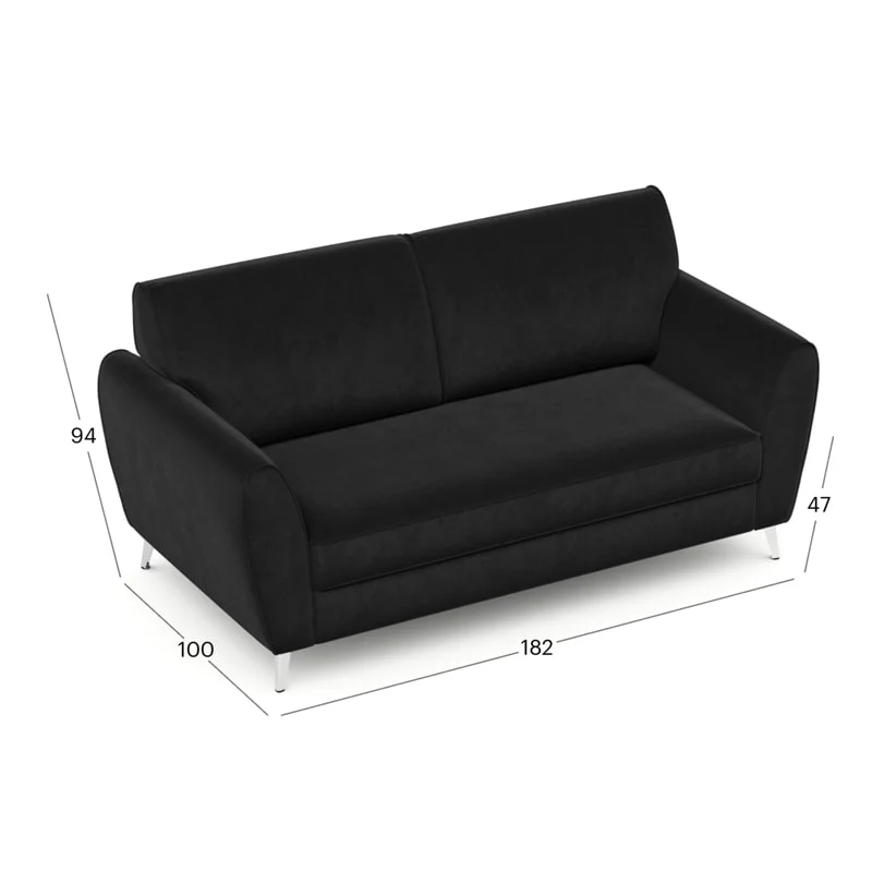დივანი Limassol Black 182x100x94 სმ - Image 6