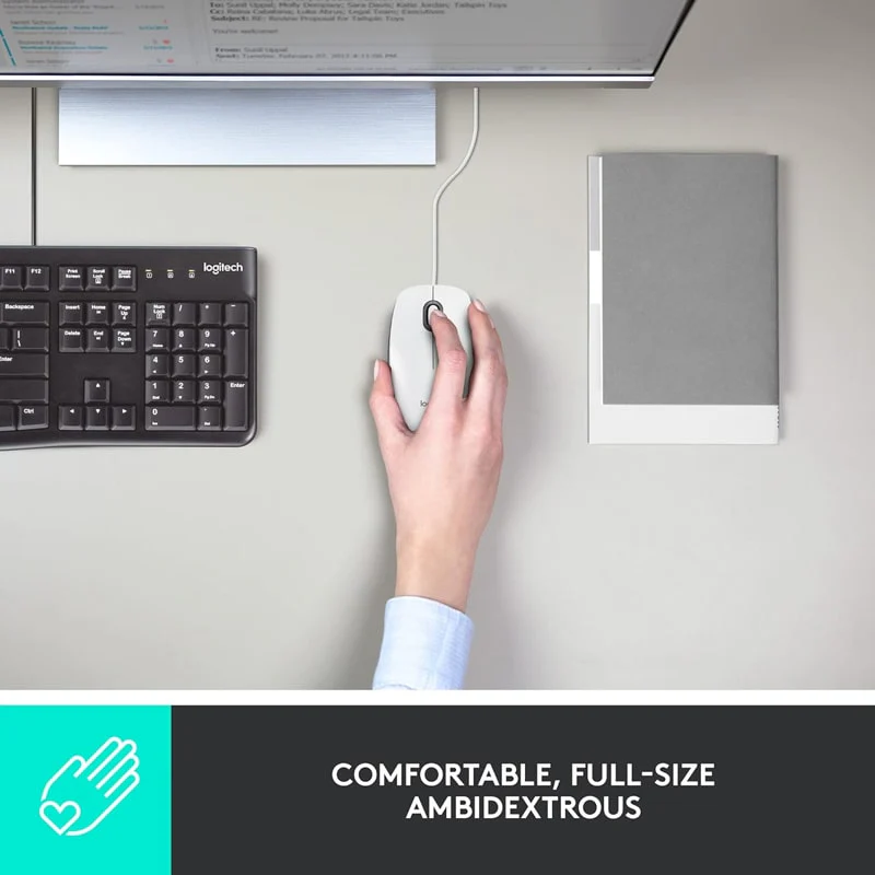 მაუსი Logitech M100 White - Image 5