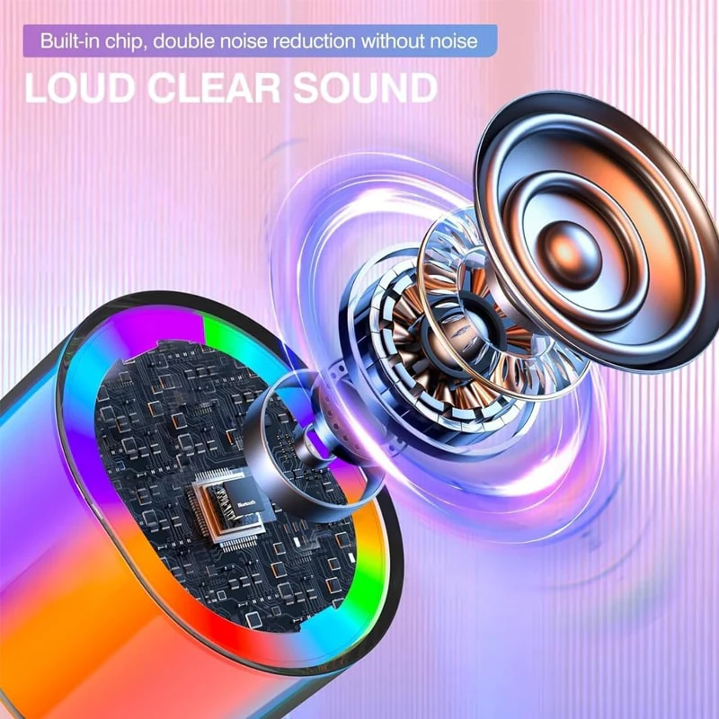 მინი Bluetooth დინამიკი RGB ფერებით და მიკროფონით OEM K52 - Image 6