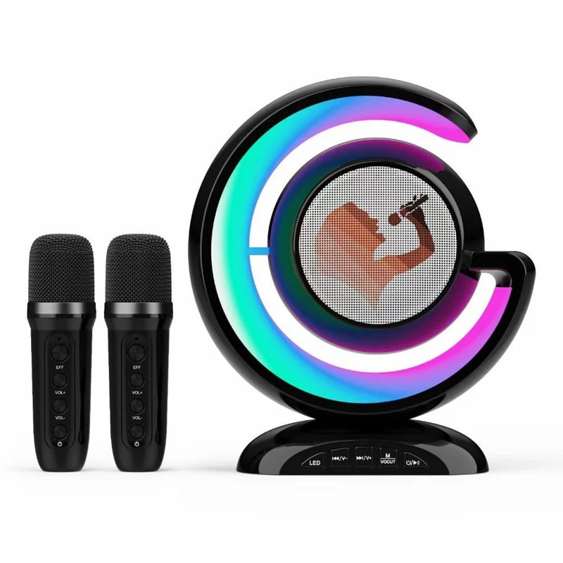მინი Bluetooth დინამიკი RGB ფერებით და 2 მიკროფონით OEM YS-110 - Image 2