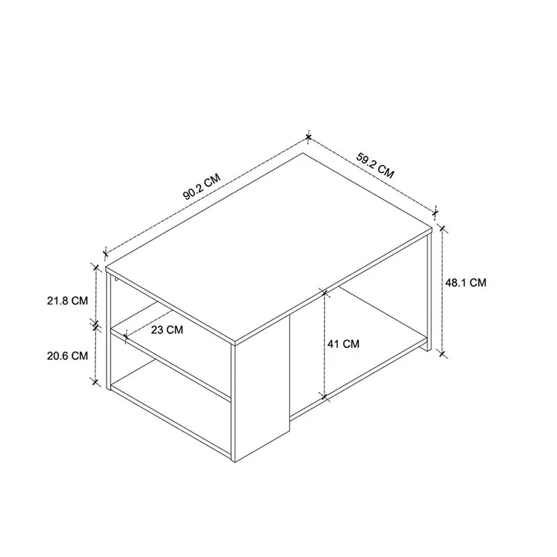 2-თაროიანი ყავის მაგიდა OEM 563 - Image 4