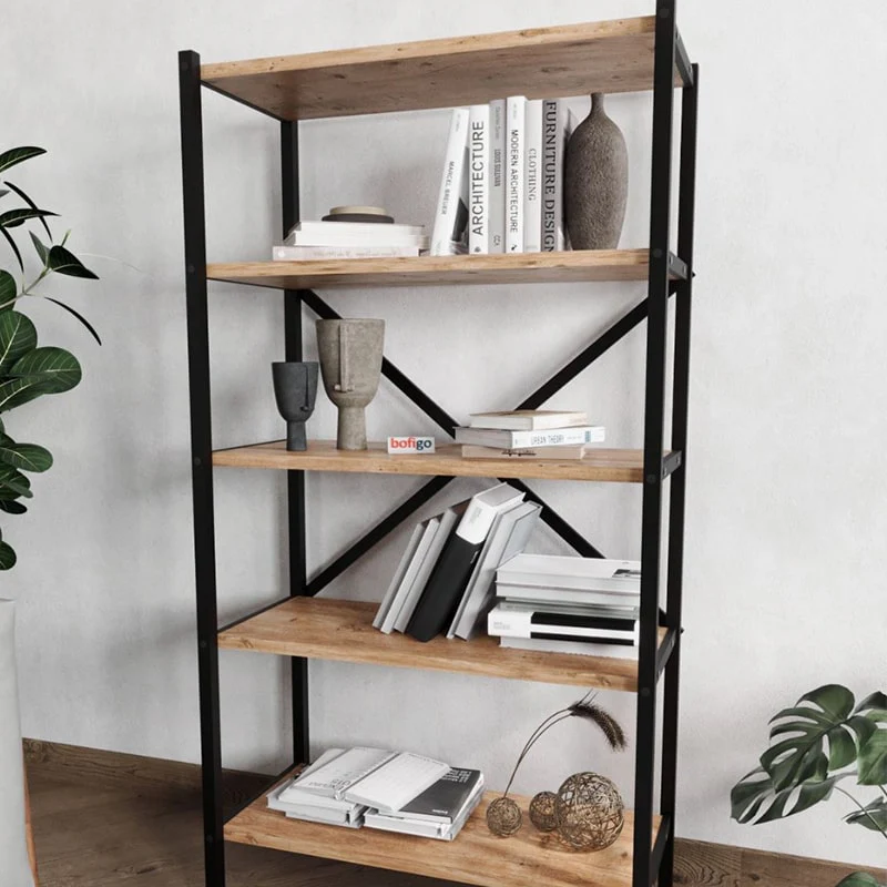 5 დონიანი თარო ფიჭვის ფაქტურით OEM UR BFG156502 - Image 4