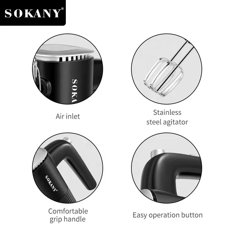 5 სიჩქარიანი მიქსერი სადგამით Sokany SK-02001 - Image 3