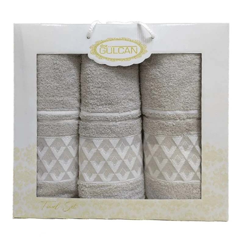 ბამბის პირსახოცების 2 ცალიანი კომპლექტი Gulcan DS6902 - Image 2