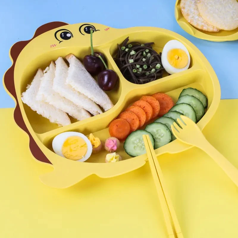 ბავშვის საუზმის 7 ცალიანი კომპლექტი Dinosaur Children Tableware - Image 6