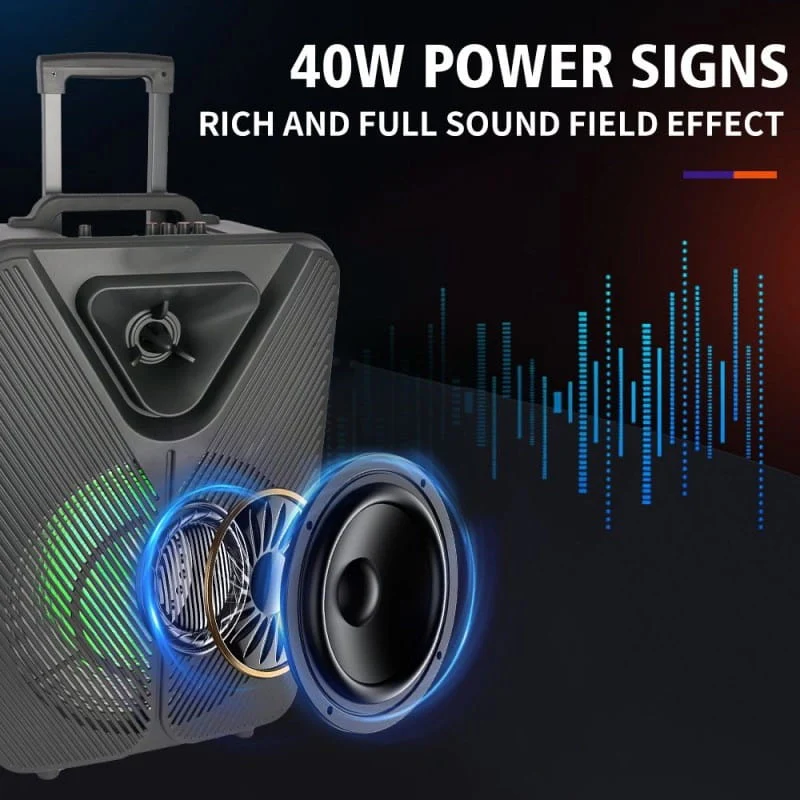 Bluetooth დინამიკი 2 მიკროფონით და დისტანციური მართვით OEM ZQS15123 - Image 3