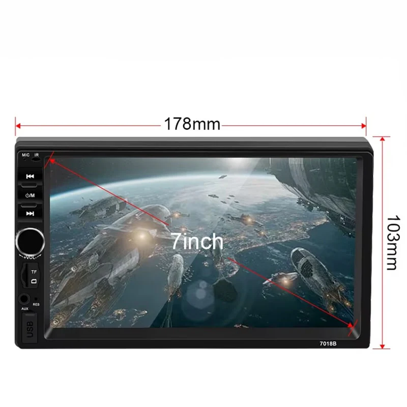 Bluetooth მაგნიტოფონი Touch ეკრანით და უკანა ხედვის კამერით Ultrasonic 7010B - Image 10