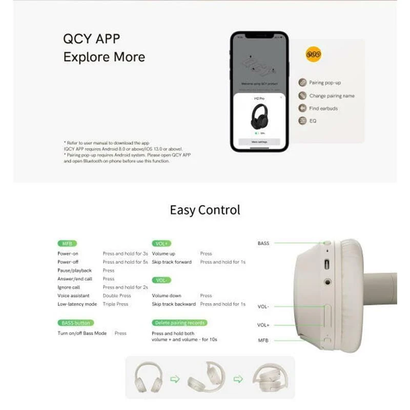 Bluetooth ყურსასმენი QCY H2 Pro - Image 5