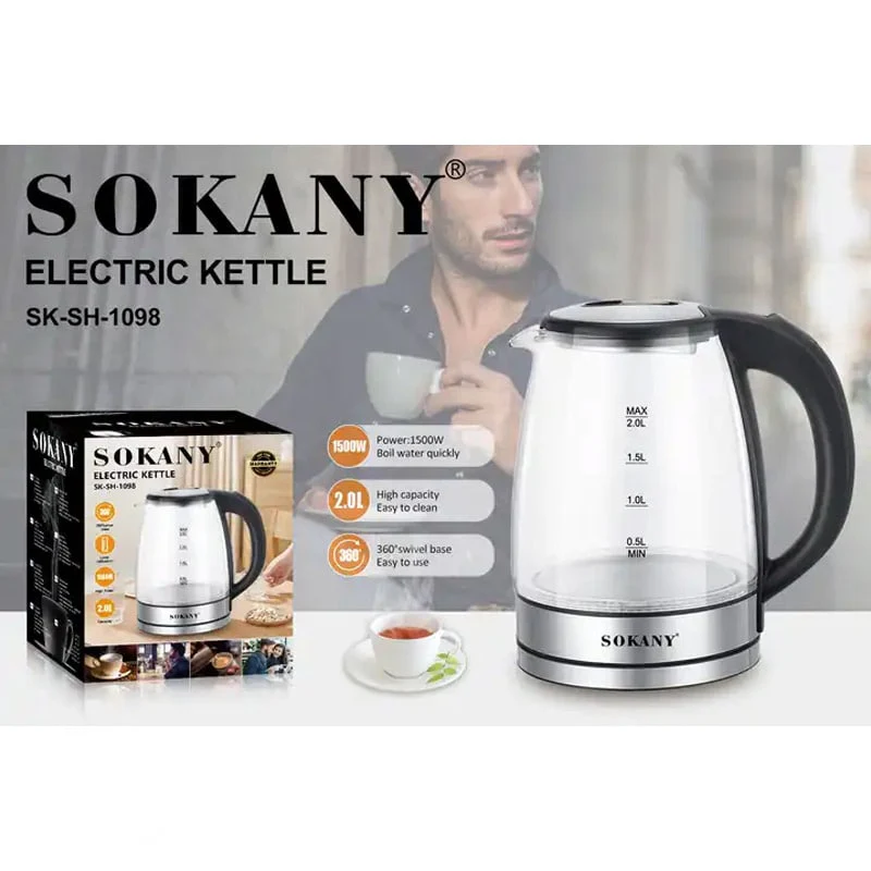ელექტრო ჩაიდანი Sokany SK-SH-1098 - Image 3