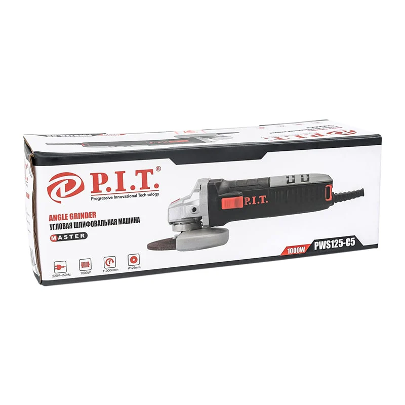 ელექტრო კუთხსახეხი 1000W 125მმ P.I.T. PWS125-C5 - Image 3