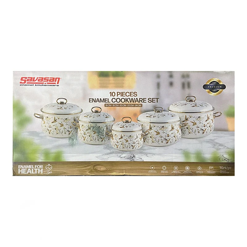 ემალის ქვაბების ნაკრები Evident 5PCS Premium - Image 4