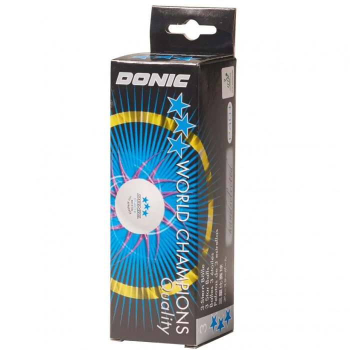 მაგიდის ტენისის ბურთები DONIC P40+ BALL 24X3PCS WHITE
