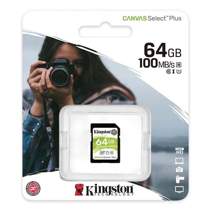 მეხსიერების ბარათი Kingston 64GB SDHC Canvas Select Plus (SDS2/64GB) - Image 3