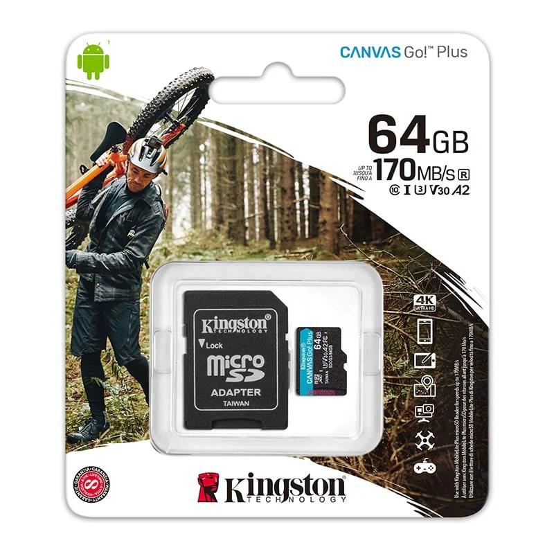 მეხსიერების ბარათი Kingston 64GB SDXC Canvas Go! Plus SDCG3/64 - Image 3