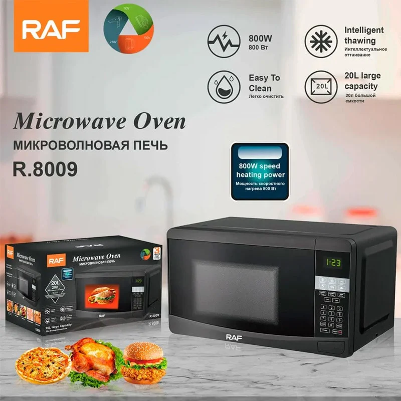 მიკროტალღური ღუმელი 20ლ Raf R.8009