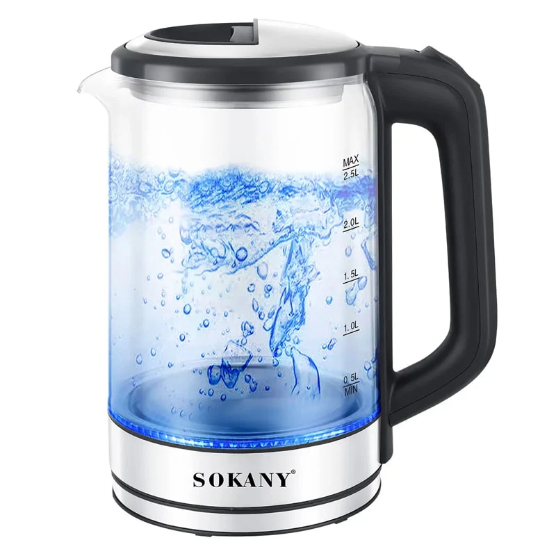 მინის ელექტრო ჩაიდანი Sokany SK-09013 - Image 2