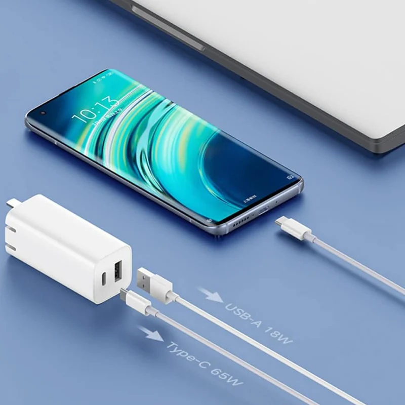 მობილურის დამტენი ადაპტერი Xiaomi AD652GEU BHR5515GL 65W GaN EU Charger White - Image 5