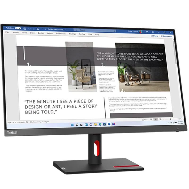 მონიტორი Lenovo 27'' ThinkVision S27i-30 (63DFKAT4EU) - Image 3