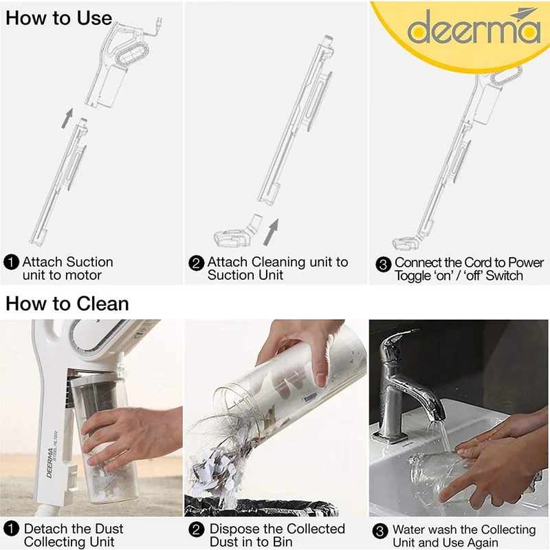 მტვერსასრუტი 2in1 Xiaomi Deerma DX700 - Image 5