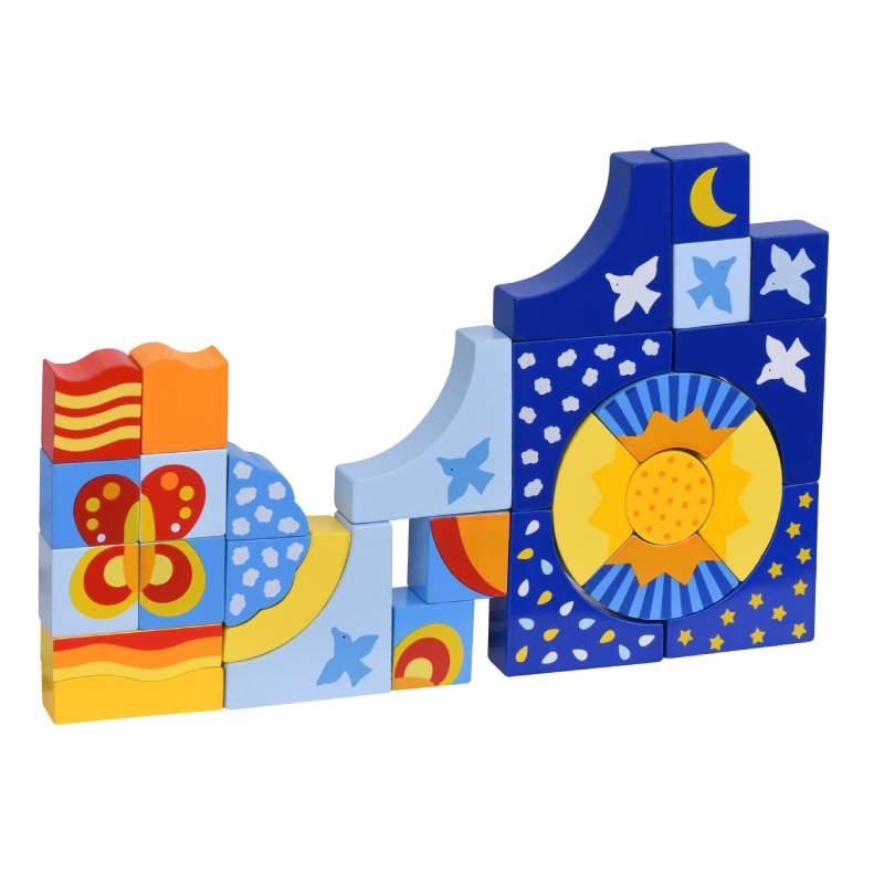 საბავშვო ასაწყობი ხის კუბიკები პეპელა Goki Designer wooden Butterflies 58646G - Image 3