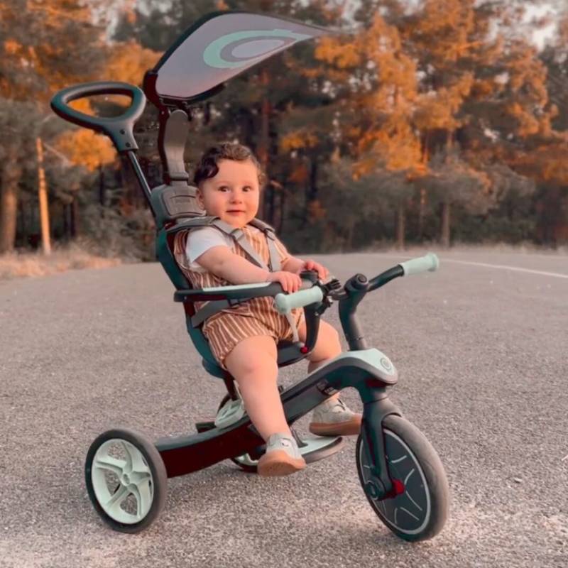 საბავშვო სასეირნო ველოსიპედი GLOBBER TRICYCLE EXPLORER 4 IN 1 MINT 632-206 - Image 2