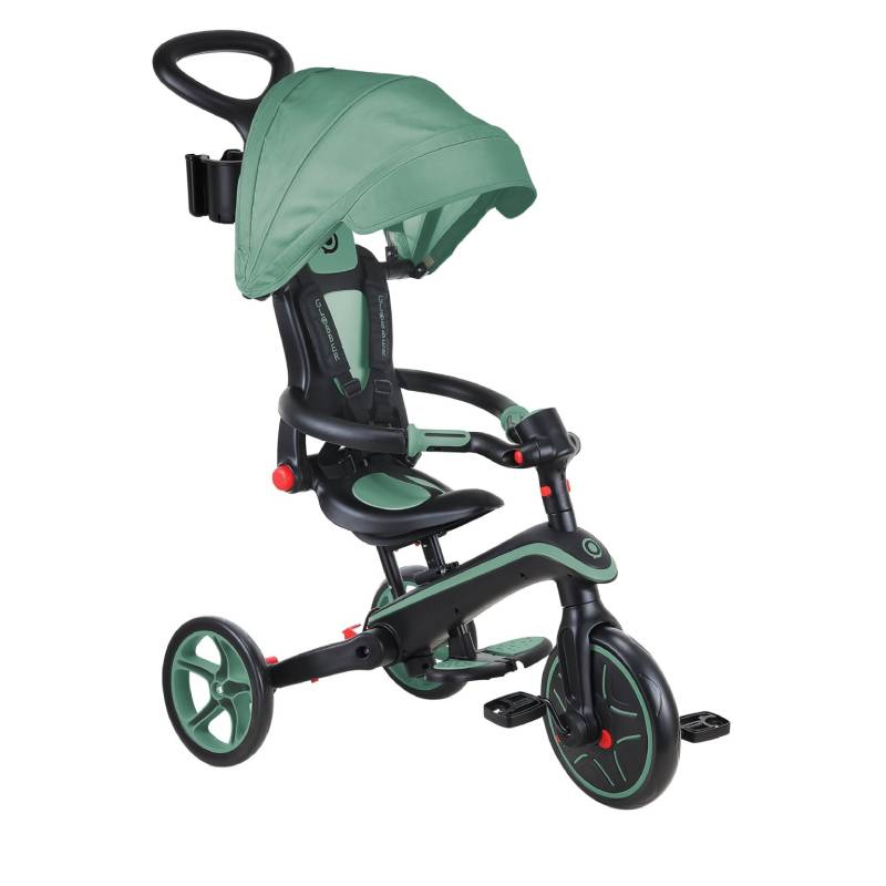 საბავშვო სასეირნო ველოსიპედი GLOBBER TRICYCLE EXPLORER FOLDABLE 4 IN 1 OLIVE 732-104