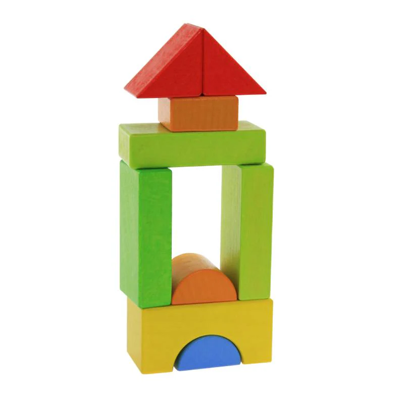 საბავშვო ხის ფერადი კუბიკები Goki Building blocks Rainbow 58624 - Image 4