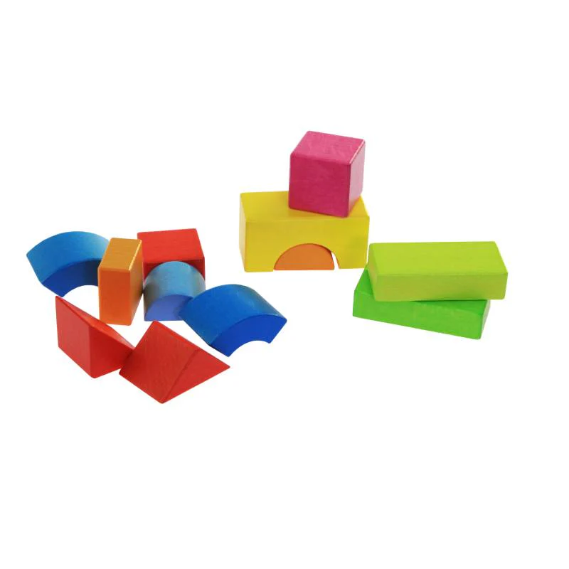 საბავშვო ხის ფერადი კუბიკები Goki Building blocks Rainbow 58624 - Image 5