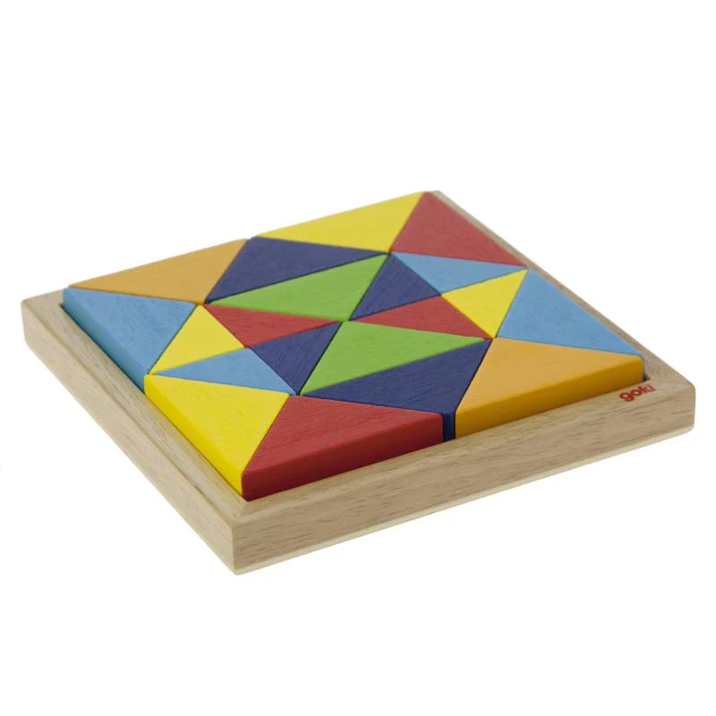 საბავშვო ხის კუბიკები Goki The wooden puzzle - Image 3