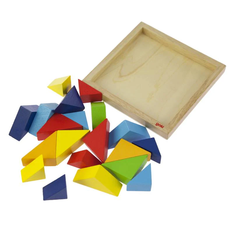 საბავშვო ხის კუბიკები Goki The wooden puzzle - Image 4