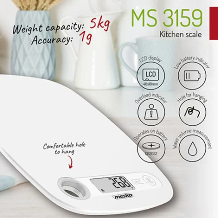 სამზარეულოს სასწორი MESKO MS3159w - Image 5