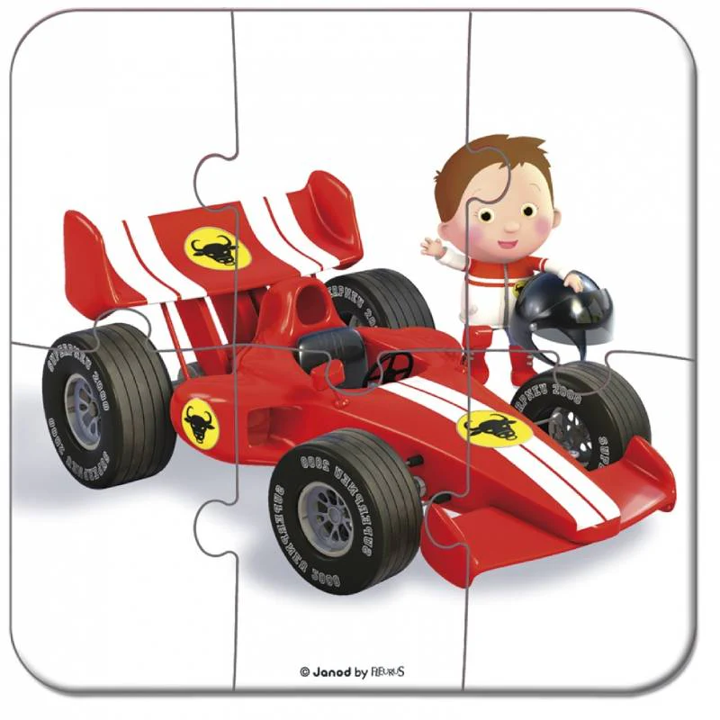 სათამაშო 4 ფაზლი Janod Car Gabina Formula 1 J02884 - Image 4