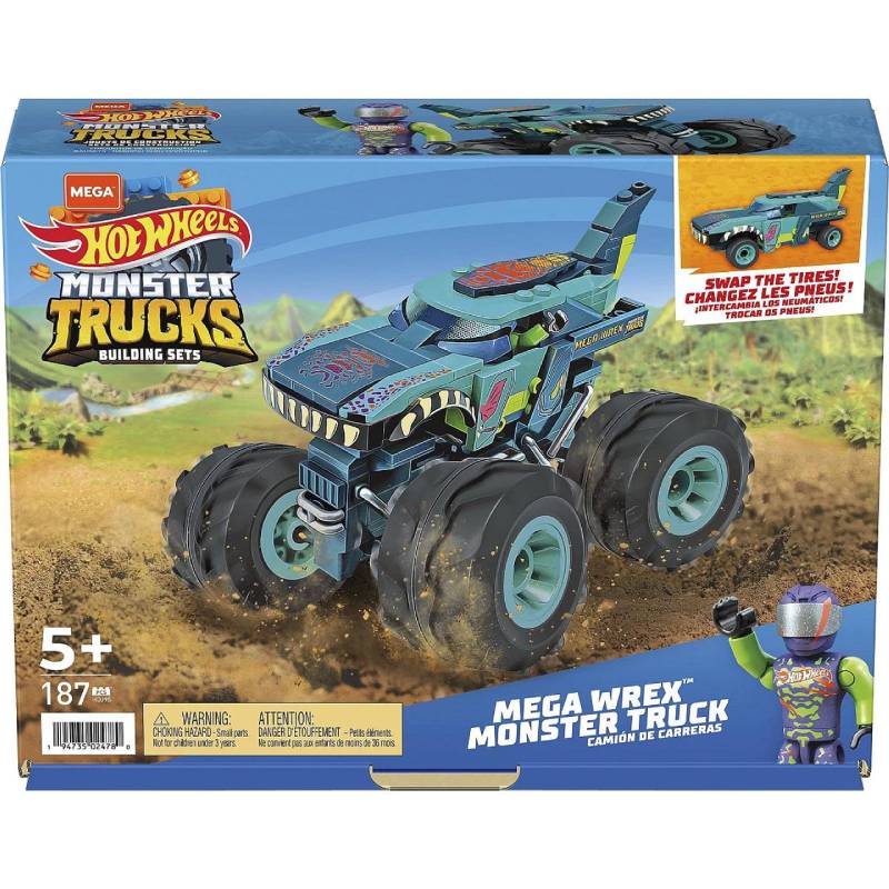 სათამაშო ასაწყობი მანქანა Mega Construx Hot Wheels MT Mega Wrex - Image 7