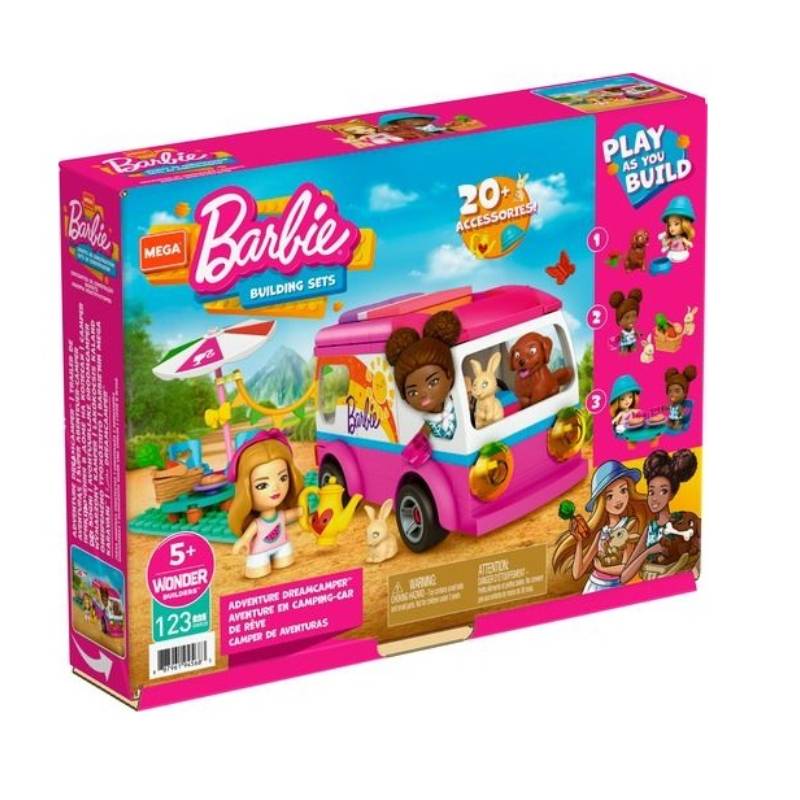 სათამაშო სამშენებლო კუბიკები Mega Construx Barbie Dream Camper - Image 6