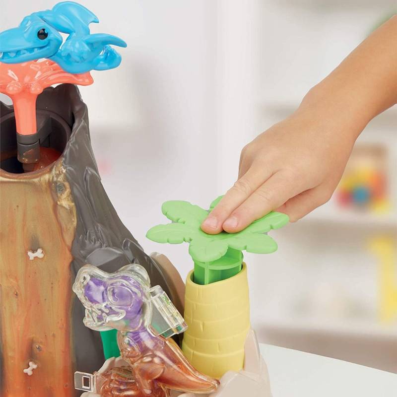 სათამაშო ვულკანის და ტყლარწების ნაკრები Play-Doh Dino Crew Lava Bones Island - Image 3