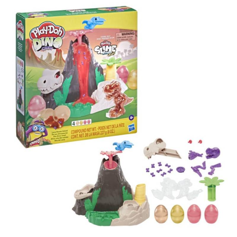 სათამაშო ვულკანის და ტყლარწების ნაკრები Play-Doh Dino Crew Lava Bones Island - Image 5