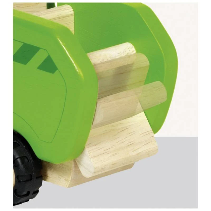 სათამაშო ხის დასუფთავების მანქანა Goki Machine wooden Garbage truck 55964G - Image 2