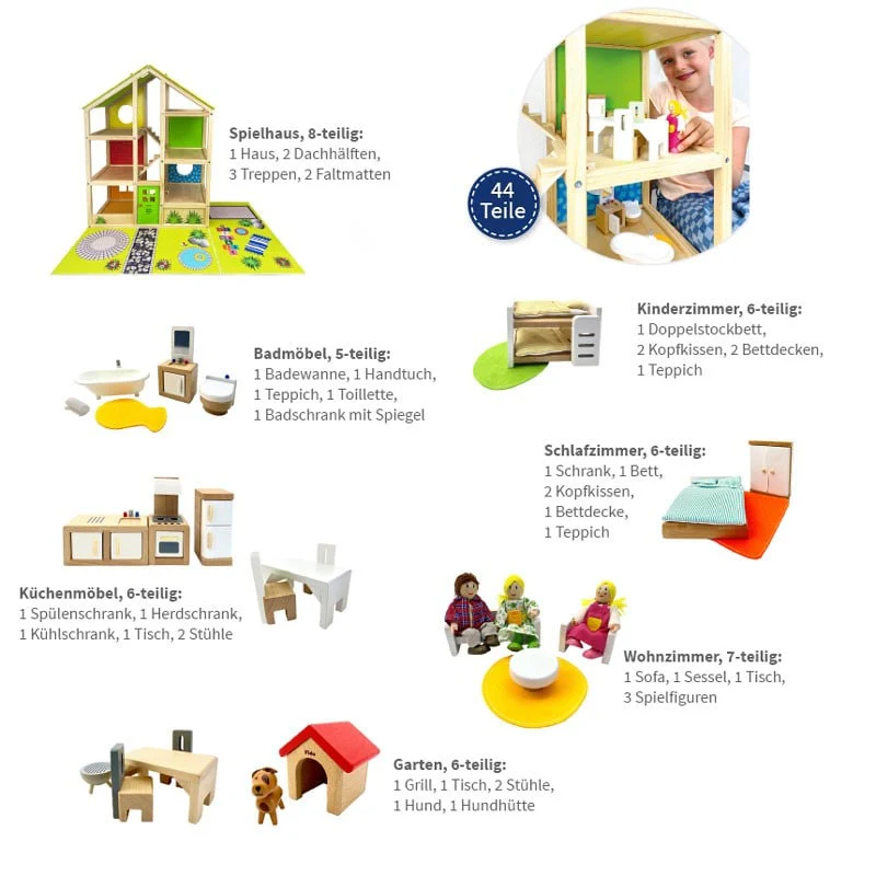 სათამაშო ხის სახლი Beleduc Dollhouse - XL Kindergart B24235 - Image 9