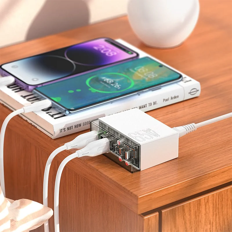 სწრაფი დამტენი Hoco N36 Fuerza 65W with 6 Ports - Image 5
