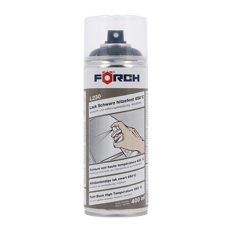 მანქანის თერმოგამძლე შავი საღებავი L230 400 მლ Forch 6210 2515