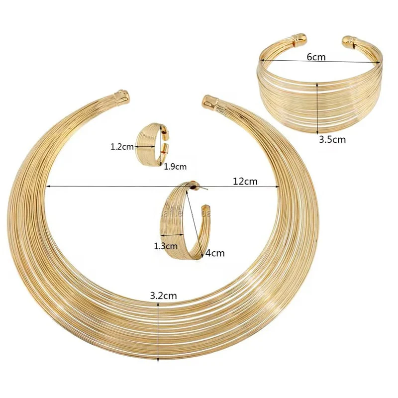 ტრენდული სამკაულების ნაკრები J8 Gold - Image 2